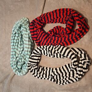 Striped Infinity Scarves Set of 4